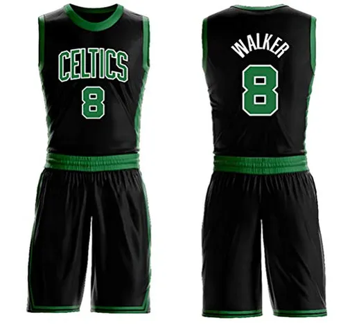 ZGJY Pantaloncini in Jersey Kemba Walker # 8 per Bambini Youth Men, Maglia Boston Celtics...