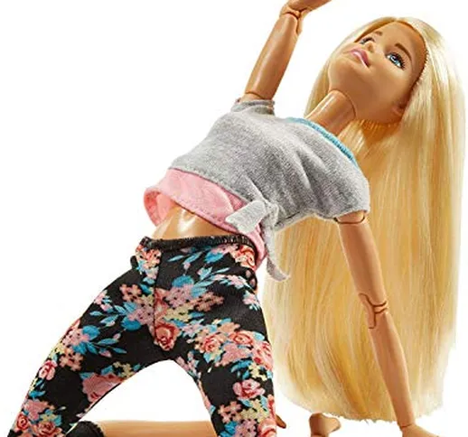 Barbie Bambola Snodata, 22 Punti Snodabili per Infiniti Movimenti, per Bambini 3+ Anni, FT...