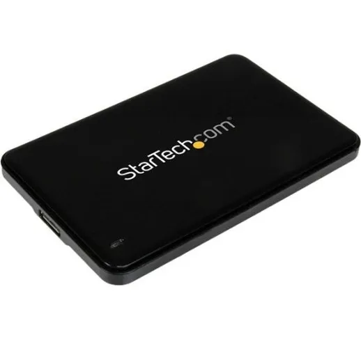 StarTech Enclosure esterno slim per disco rigido USB 3.0 a SATA 2.5 SSD/HDD con UASP da 7m...