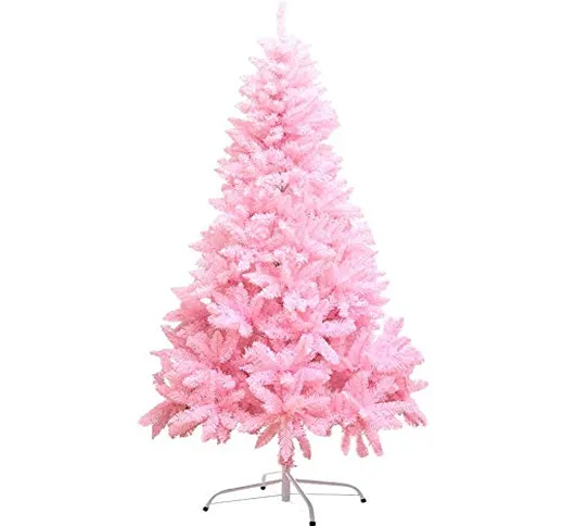 Luckybaby Albero di Natale Rosa Cherry Blossom con Staffa in Metallo, Kit Albero di Natale...