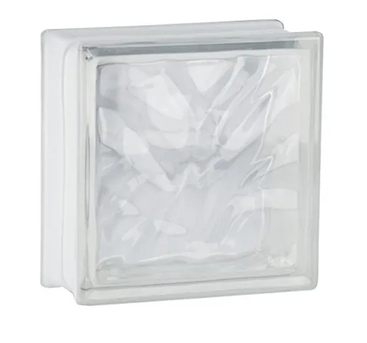 10 mattoni di vetro trasparente, design nuvola, 19 x 19 x 8 cm