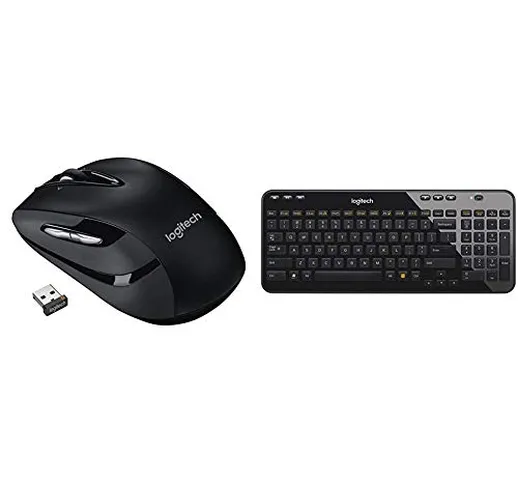 Logitech M545 Mouse Wireless Compatibile con Bluetooth/Unifying & K360 Tastiera Wireless C...