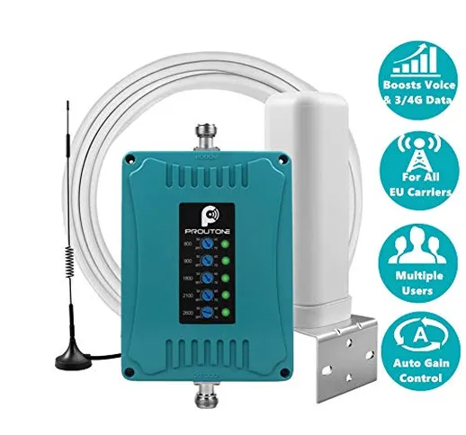 Proutone Amplificatore di Segnale Cellulare a 5 Bande per Usare Casa/Ufficio,Dati 3G/4G LT...