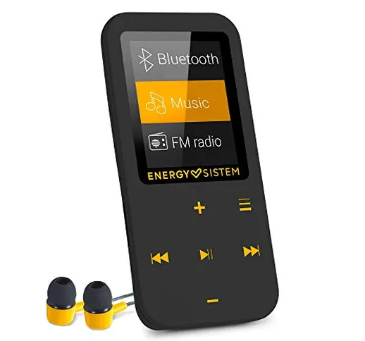 Energy Sistem MP4 Touch Bluetooth (16 GB, Cuffie, Radio FM, Micro SD) Colore Nero e Ambra