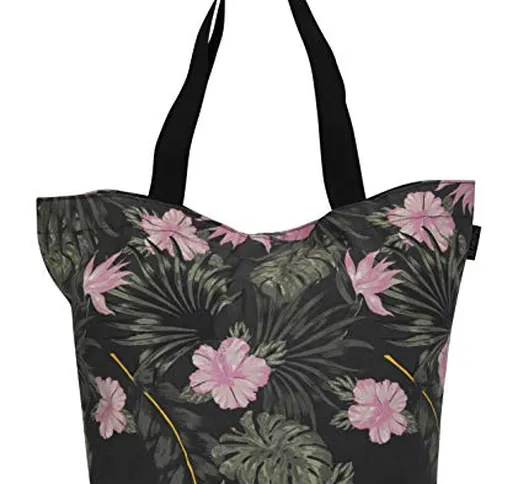 Hurley W Icon Printed Tote, Borse Donna, Anthracite, 1SIZE