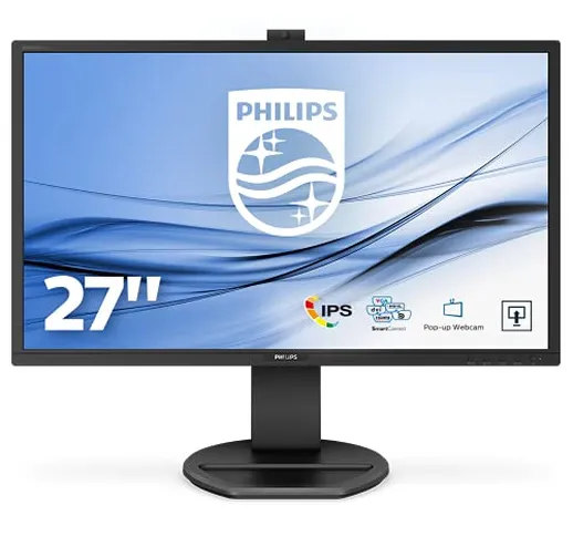 Philips 271B8QJKEB Monitor 27" LED IPS FHD, Webcam e Microfono Incorporati, 5ms, HDMI, Dis...