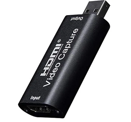 Scheda Acquisizione Video USB 2.0, HD 1080P Scheda di Acquisizione Giochi HDMI, Convertito...