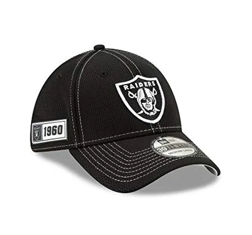 New Era 39Thirty Las Vegas Raiders Kappe, Berretto da Uomo, Nero, L XL