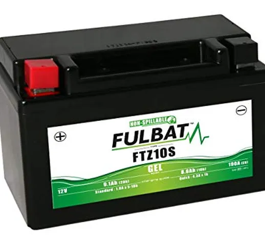 FULBAT - Batteria per moto FULBAT Gel FTZ10S/YTZ10S 12V 9,1Ah 190A