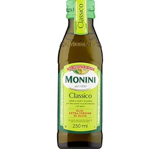 BOTTIGLIA OLIO MONINI CLASSICO 250 ML EXTRA VERGINE OLIVA CONDIMENTO SAPORE