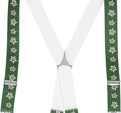 Playshoes Hosenträger Edelweiß Capo d'Abbigliamento, Verde (Grün 29), 70 cm Kinder-Unisex