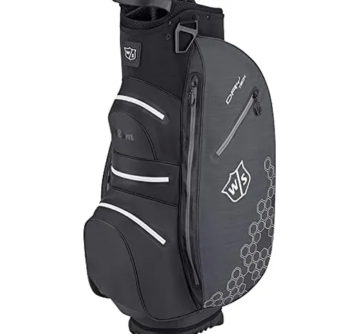 Wilson W/S Dry Tech II CART BAG - Borsa da golf, taglia unica, colore: Nero/Grigio