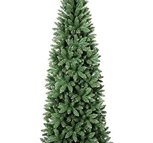 Albero di Natale Jackie Slim, Folto e Slanciato | Albero artificiale in PVC 240 cm