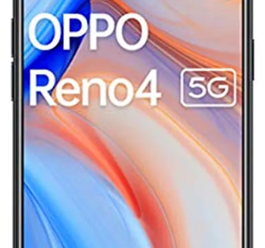 OPPO Reno4 Smartphone 5G, Processore Qualcomm Snapdragon 765G, Display 6.4'' AMOLED, 3 Fot...