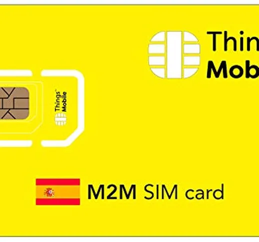 SIM Card M2M SPAGNA Things Mobile con copertura globale e rete multi-operatore GSM/2G/3G/4...