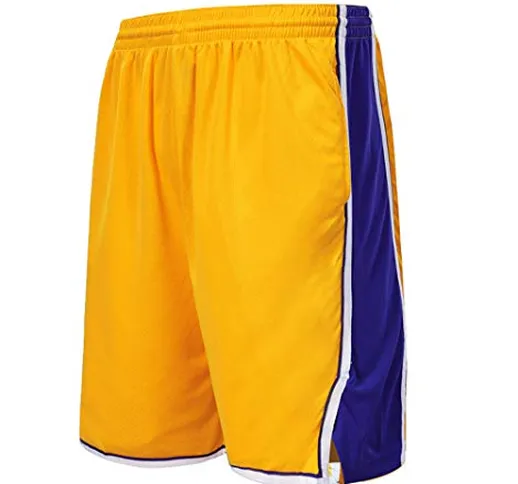 NBA Los Angeles Lakers Pantaloncini Partita di Basket Outdoor Traspirante ad Asciugatura R...