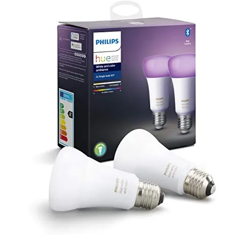 Philips Lighting Hue White and Color Ambiance Lampadine LED Singola Connessa, con Bluetoot...