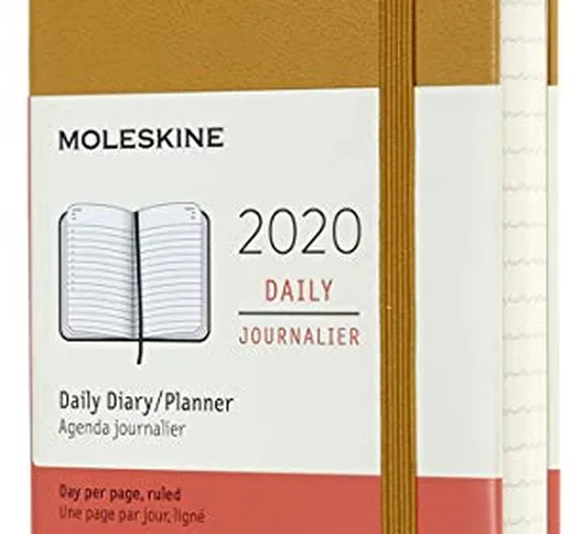 Moleskine 12 Mesi 2020 Agenda Giornaliera, Copertina Rigida e Chiusura ad Elastico, Colore...