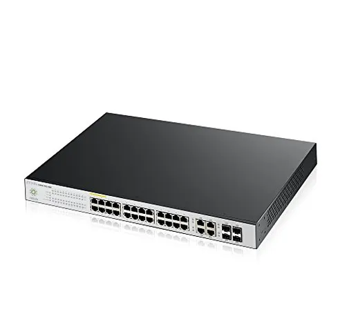 ZyXEL Nebula Cloud Managed Switch a 24 Porte Gigabit Poe + Layer 2, 4X SFP, 375W Power Bud...