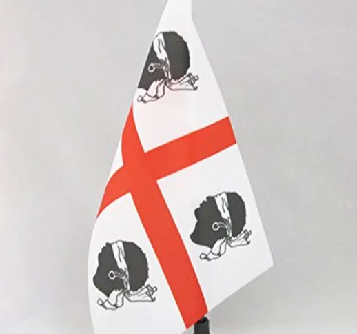 AZ FLAG Bandiera da Tavolo Sardegna INDIPENDENTISMO SARDO 21x14cm - Piccola BANDIERINA SAR...