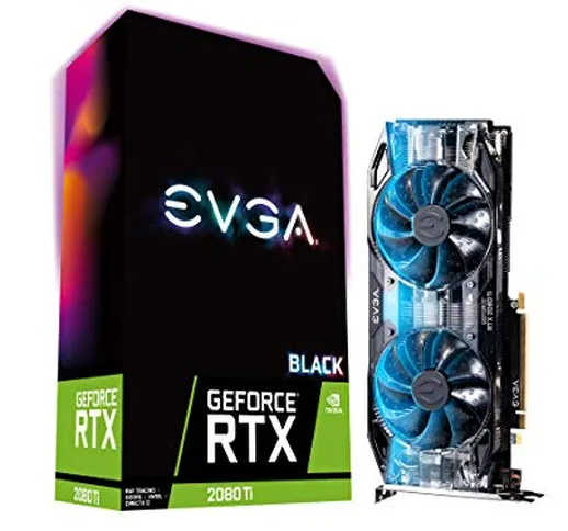 EVGA GeForce RTX 2080 Ti BLACK EDITION GAMING, 11G-P4-2281-KR, 11GB GDDR6, Dual HDB Fans,...