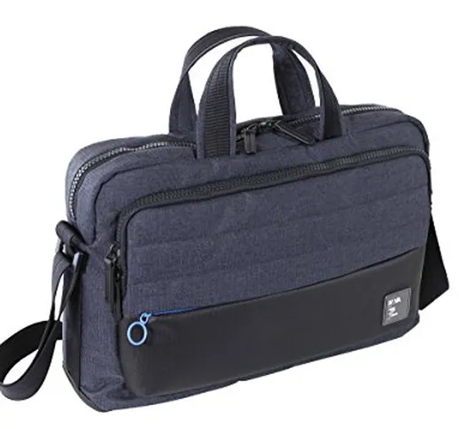 NAVA Passenger, Borsa con 2 manici porta PC e iPad con power bank in omaggio, Blu/azzurro