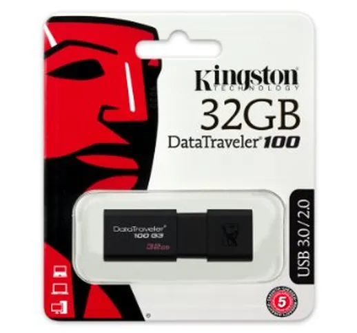 Kingston DataTraveler DT100G3 32GB USB 3.0 Negro