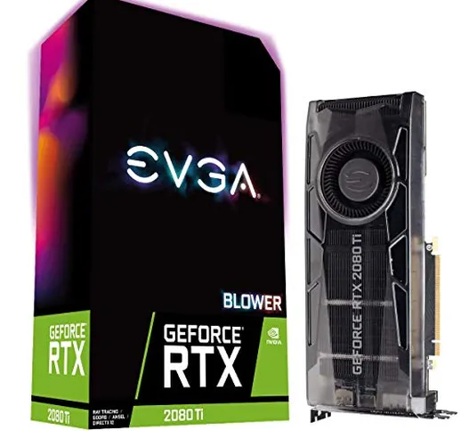 EVGA GeForce RTX 2080 Ti GAMING, 11G-P4-2380-KR, 11GB GDDR6, RGB LED Logo, Metal Backplate