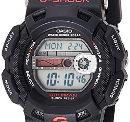 Casio G-SHOCK Orologio 20 BAR, Rosso/Nero, Digitale, Uomo, G-9100-1ER