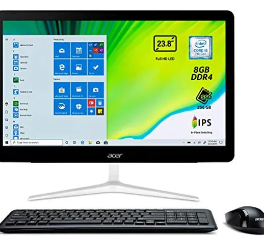 Acer Aspire Z24-880 All in One con Processore Intel Core i5-7400T, Display 23.8" IPS Full...