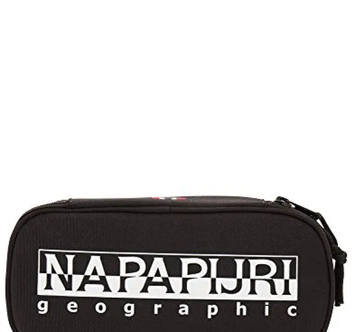 Napapijri HAPPY PEN ORGANIZER Astuccio, 22 cm, Nero (Black), poliestere