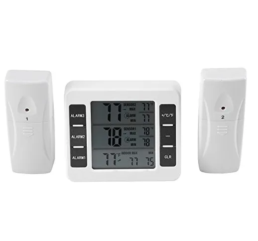 Termometro digitale del congelatore/del frigorifero, termometro esterno dell'interno Monit...