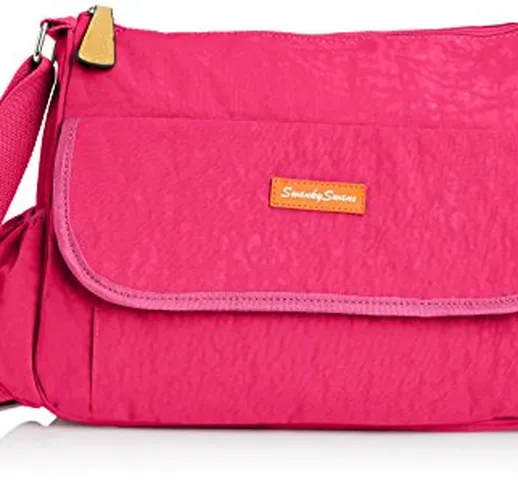 SwankySwans Joseph and Mary Baby Changing S, Borsa donna, Rosa (Rosa (Fuschia)), Taglia un...