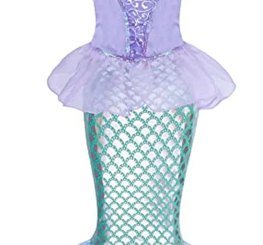 AmzBarley Costume della Sirenetta Vestito vestirsi Ragazza Bambina Coda di Pesce Costumi d...