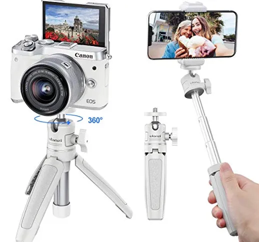 ULANZI MT-08 - Mini treppiede estensibile per selfie Stick portatile a 360°, da tavolo, pe...
