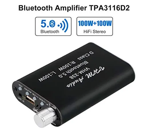 Amplificatore Bluetooth Mini Hi-Fi Stereo 2.0 TPA3116D2 2X100W Amplificatore Audio Classe...