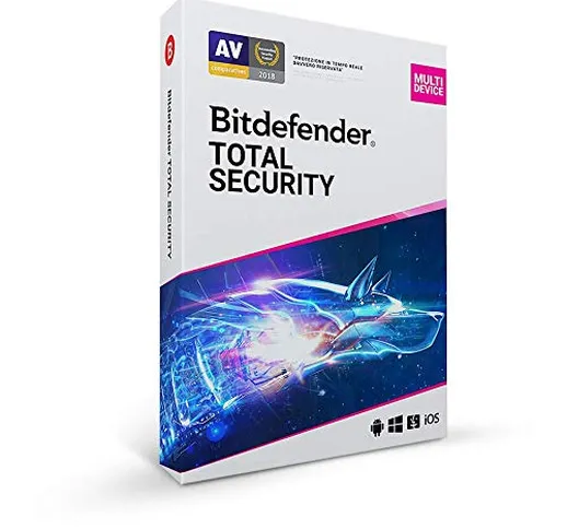 Bitdefender Total Security 2022 | 5 dispositivi |1 anno | PC/MAC | IT