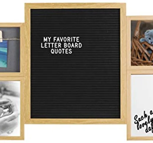 Gadgy ® Letter Board e Lavagna Magnetica Bianca in Uno | Dimensioni 43 x 74,2 x 2 cm | con...