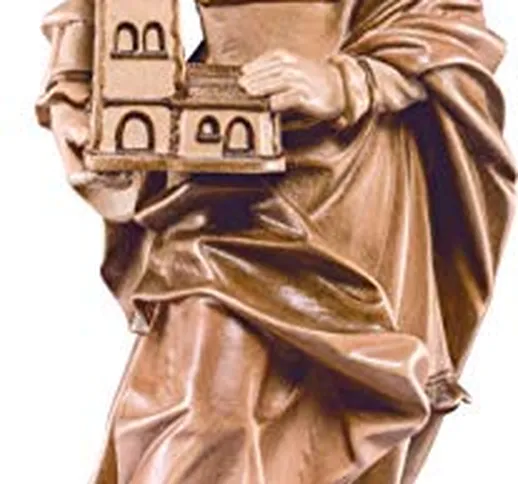 Ferrari & Arrighetti Statua Santa Barbara - Demetz - Deur - Statua in Legno Dipinta a Mano...
