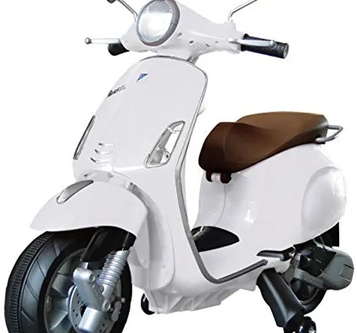 giordanoshop Piaggio Vespa Primavera Elettrica 12V per Bambini Bianca