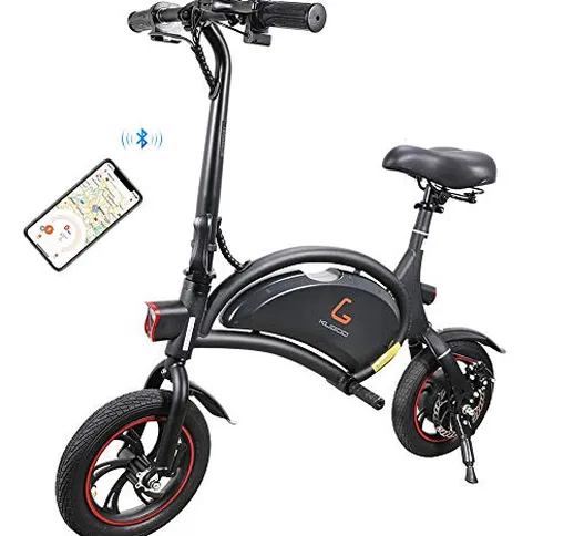 Kugoo B1 Bicicletta Elettrica Pieghevole, Senza Pedali, velocità Massima 25 km/h Batteria...