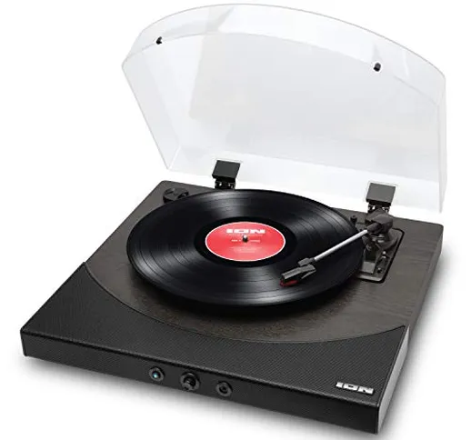 ION Audio Premier LP Black - Giradischi con Soundbar, Bluetooth, Uscite RCA, Presa Cuffie,...