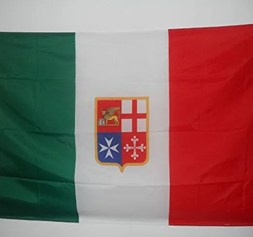 AZ FLAG Bandiera Marina MERCANTILE Italiana 150x90cm - Bandiera NAVALE d'Italia 90 x 150 c...