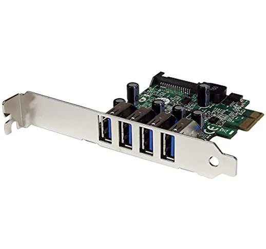 StarTech.com Adattatore scheda controller PCI Express PCIe SuperSpeed USB 3.0 (5Gbps) a 4...