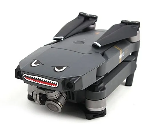 O'woda 2 Set Drone Body Skin Cool Shark Face Adesivi Adesivi 3M con Adesivo Numero Batteri...
