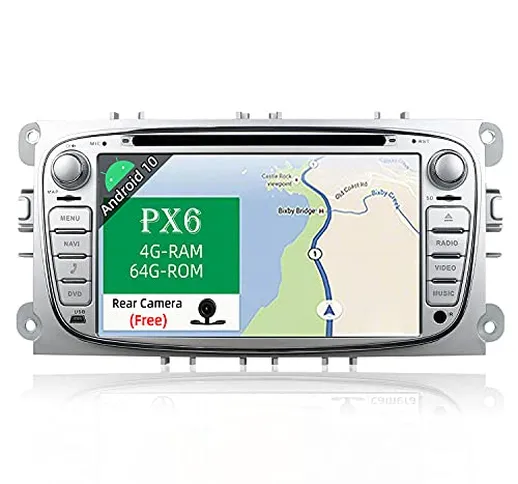 JOYX PX6 Autoradio Android 10 Compatibile Ford Focus/Mondeo/S-Max/Galaxy/C-MAX - Gratuita...