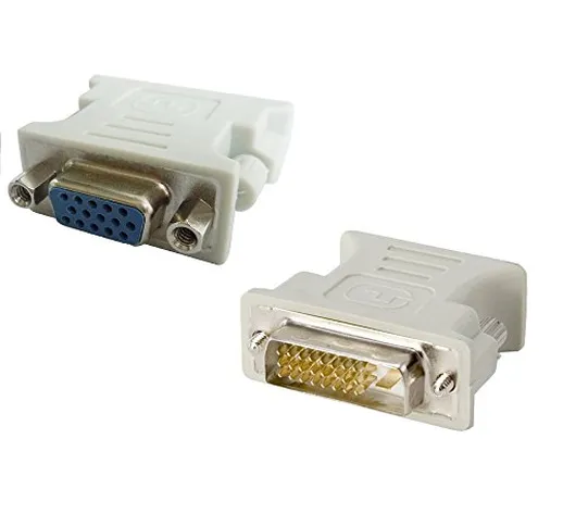 Adattatore da DVI-D 24+1 Pin Maschio a VGA Femmina 15 Pin, convertitore Segnale Video