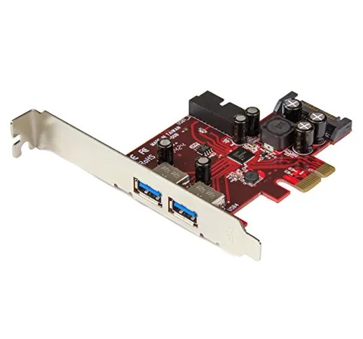 StarTech.com Scheda Espansione PCI Express USB 3.0 (5Gbps) a 4 porte, 2 interne, 2 esterne...