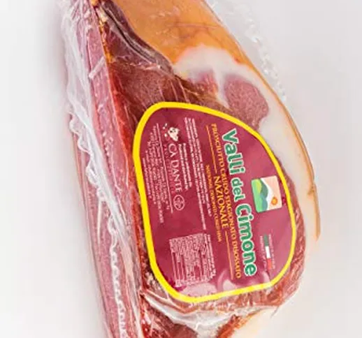 Prosciutto crudo stagionato Nazionale "Valli Del Cimone" disossato a metà, stagionato 12/1...