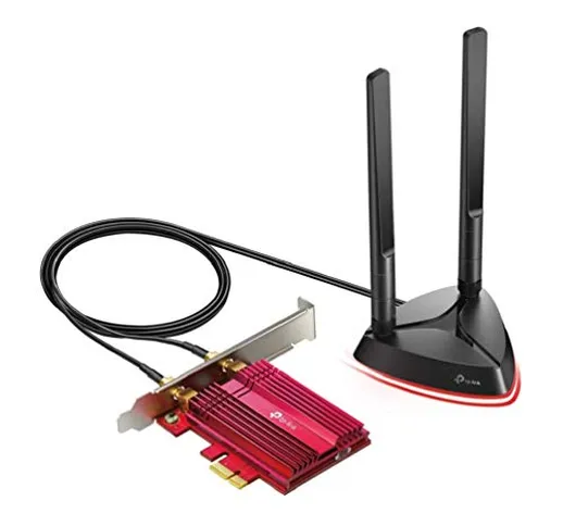 TP-LINK Archer - Adattatore PCI Express wireless con antenne AX3000 Mbps Wi-Fi 6 - Bluetoo...